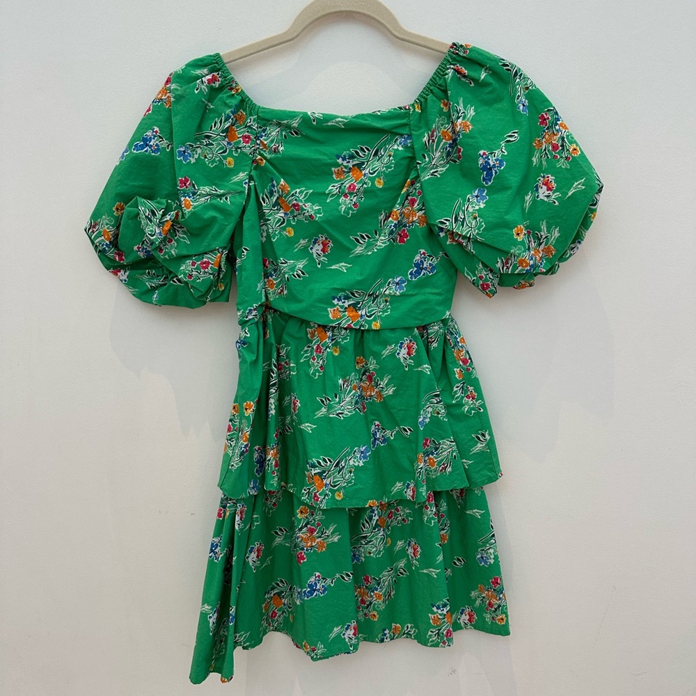 Cat & Jack Green Dress with Floral Accents